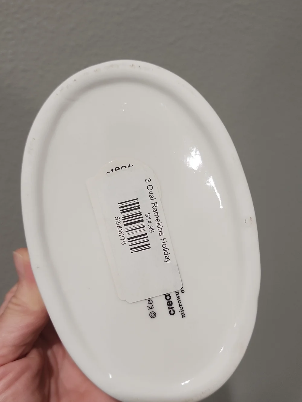 NWT CREATIVE CO-OP 3 HOLIDAY OVAL RAMEKINS